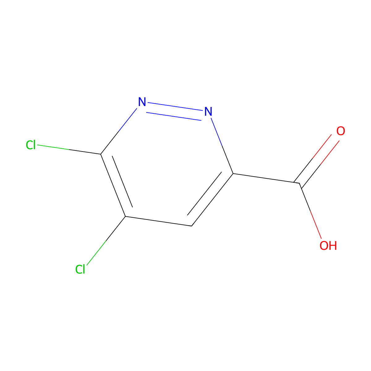 5,6-Dichloropyridazine-3-carboxylic acid molecular structure, CAS 2205313-64-8