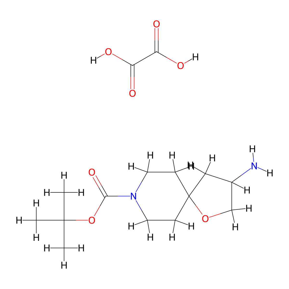 Tert-Butyl3-Amino-1-Oxa-8-Azaspiro[4.5]Decane-8-Carboxylate Oxalate molecular structure, CAS 2205334-86-5