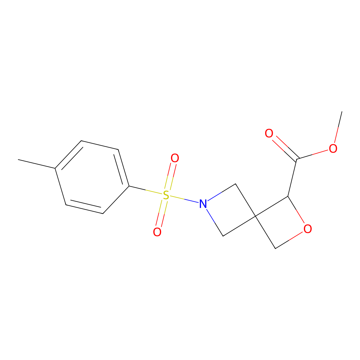 Methyl 6-Tosyl-2-Oxa-6-Azaspiro[3.3]Heptane-1-Carboxylate molecular structure, CAS 2205334-94-5