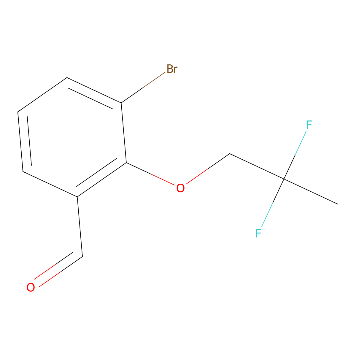 3-Bromo-2-(2,2-difluoropropoxy)benzaldehyde molecular structure, CAS 2205415-27-4