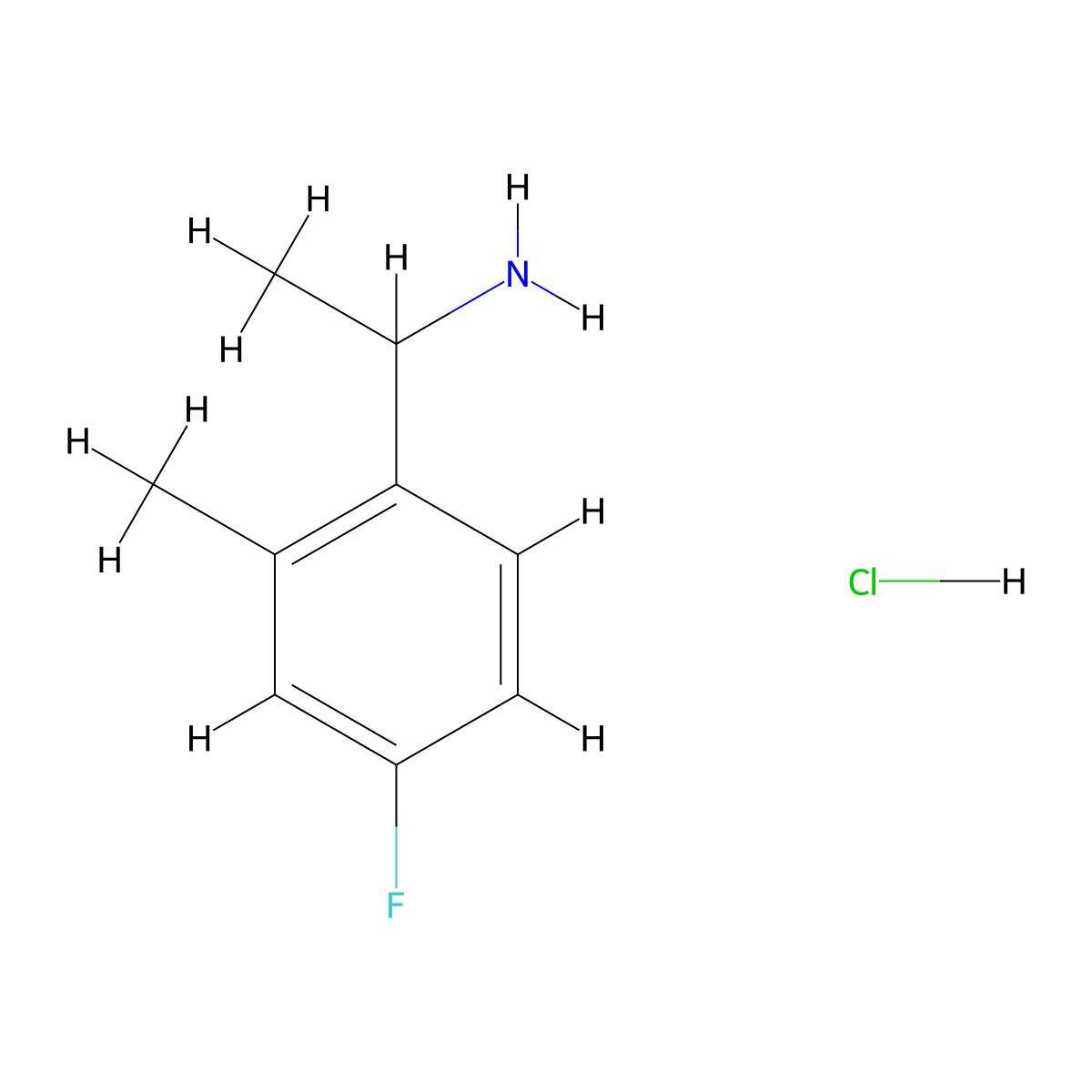 1-(4-Fluoro-2-methylphenyl)ethylamine hydrochloride molecular structure, CAS 2205415-32-1