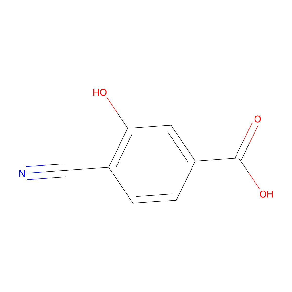 4-Cyano-3-hydroxybenzoic acid molecular structure, CAS 220542-03-0