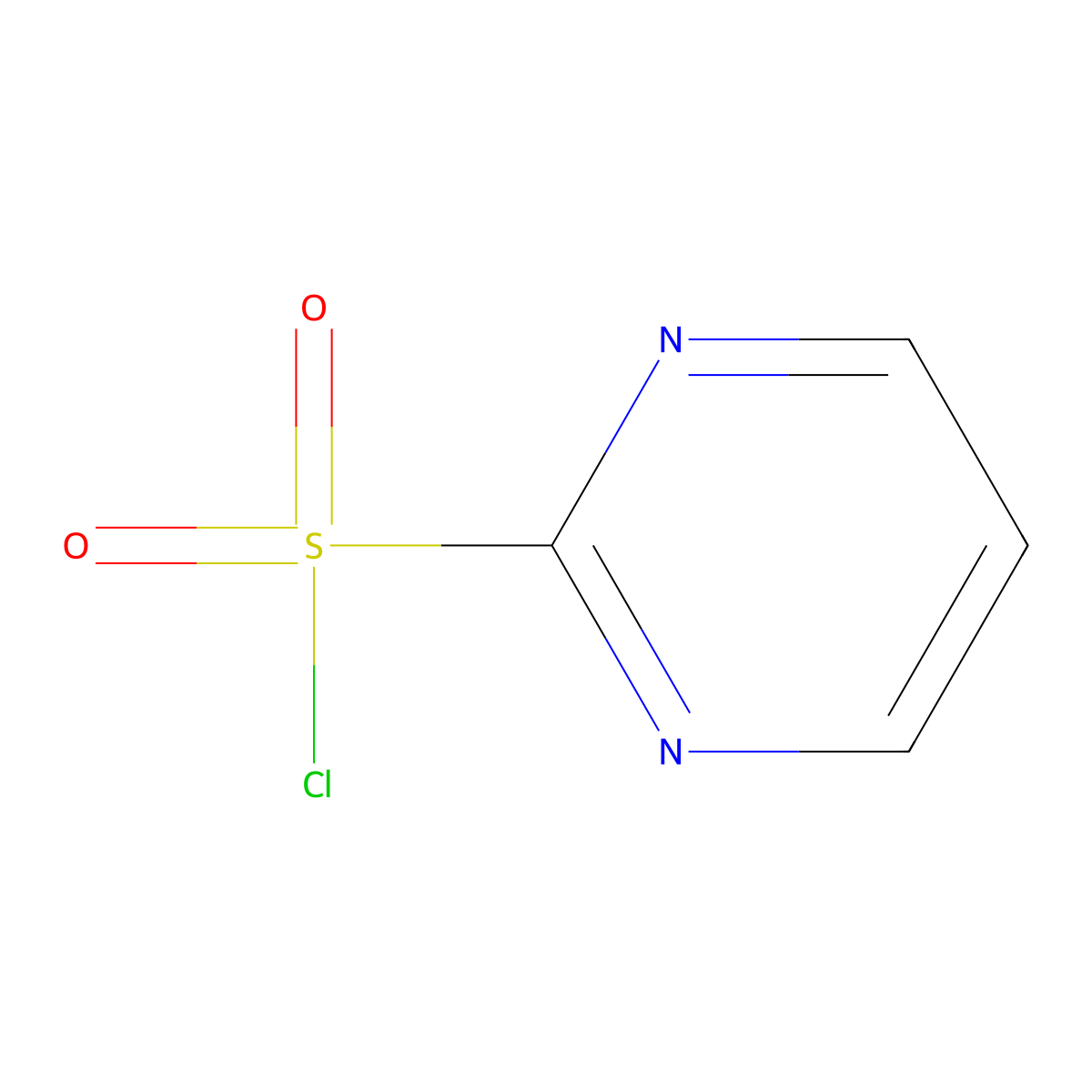 Pyrimidine-2-sulfonyl Chloride molecular structure, CAS 220548-03-8
