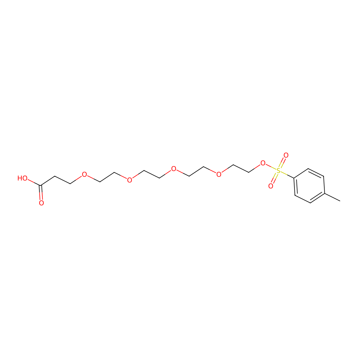 1-(Tosyloxy)-3,6,9,12-tetraoxapentadecan-15-oic acid molecular structure, CAS 2205504-91-0