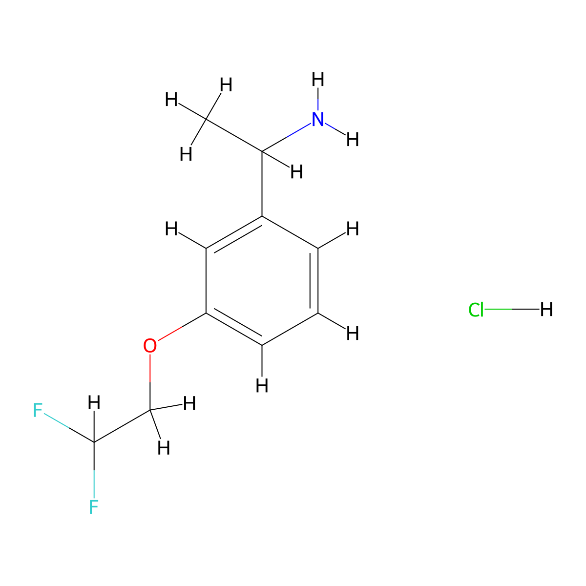 1-[3-(2,2-Difluoro-ethoxy)-phenyl]-ethylamine hydrochloride molecular structure, CAS 2205504-95-4