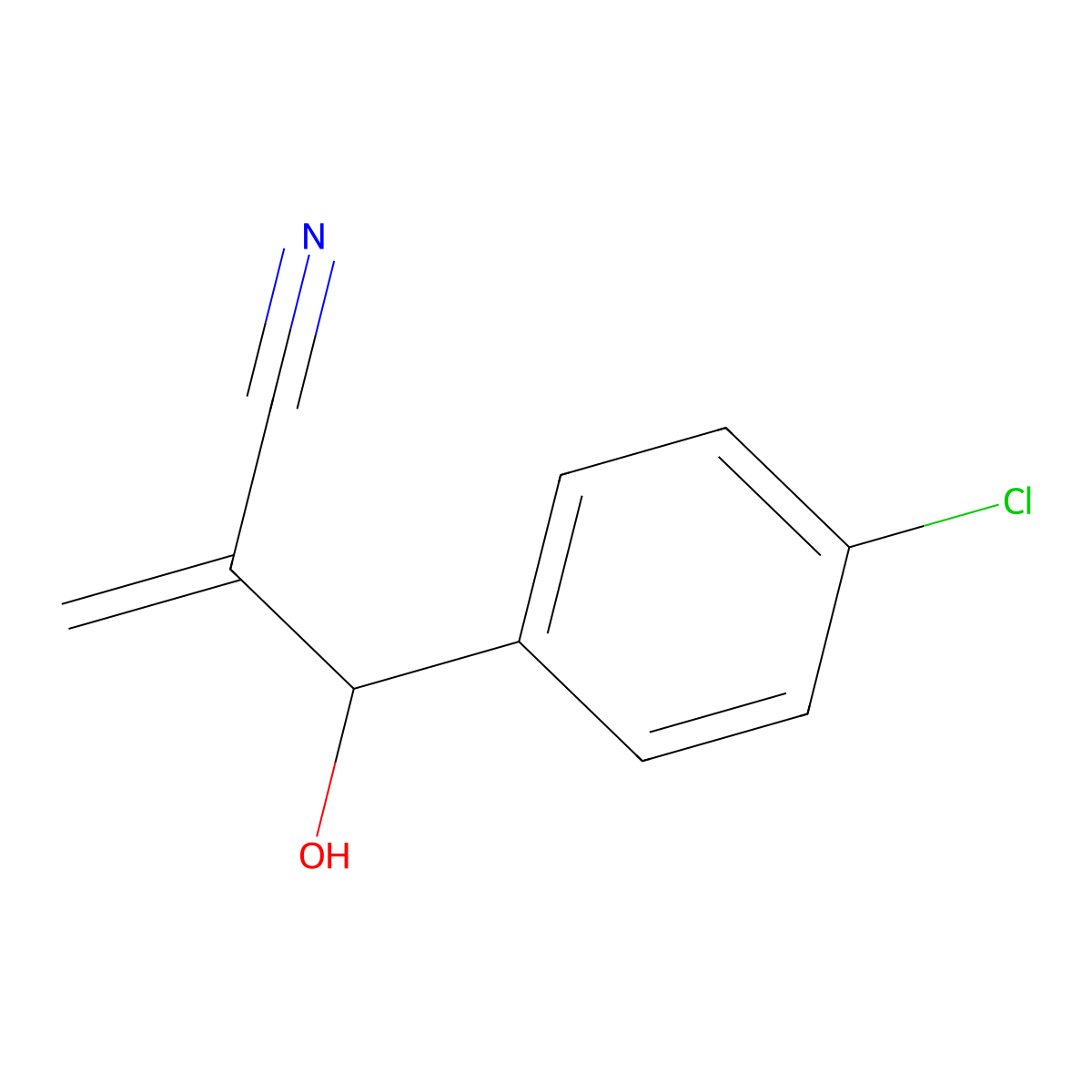 2-((4-Chlorophenyl)(Hydroxy)Methyl)Acrylonitrile molecular structure, CAS 22056-04-8
