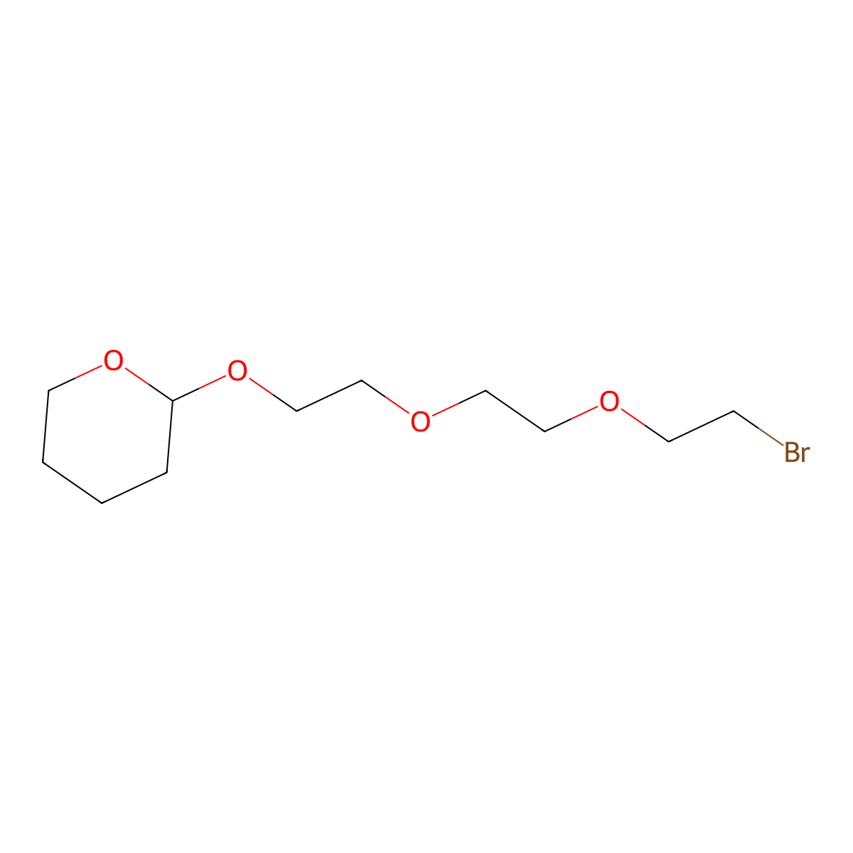 Bromo-PEG3-THP molecular structure, CAS 220568-33-2