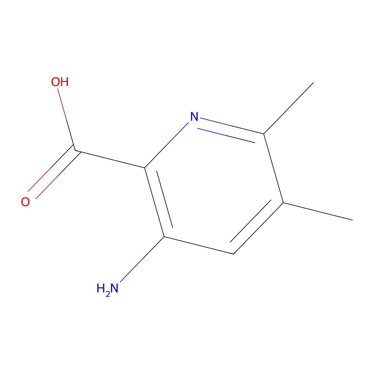 3-Amino-5,6-dimethylpyridine-2-carboxylic acid molecular structure, CAS 2205683-50-5