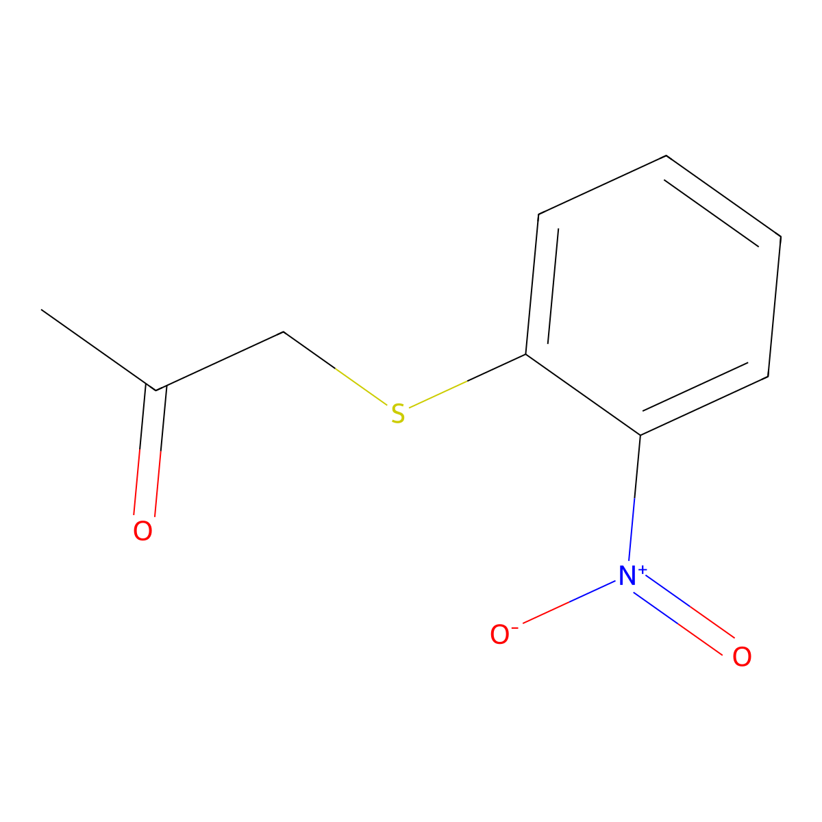1-((2-Nitrophenyl)sulfanyl)propan-2-one molecular structure, CAS 22057-28-9