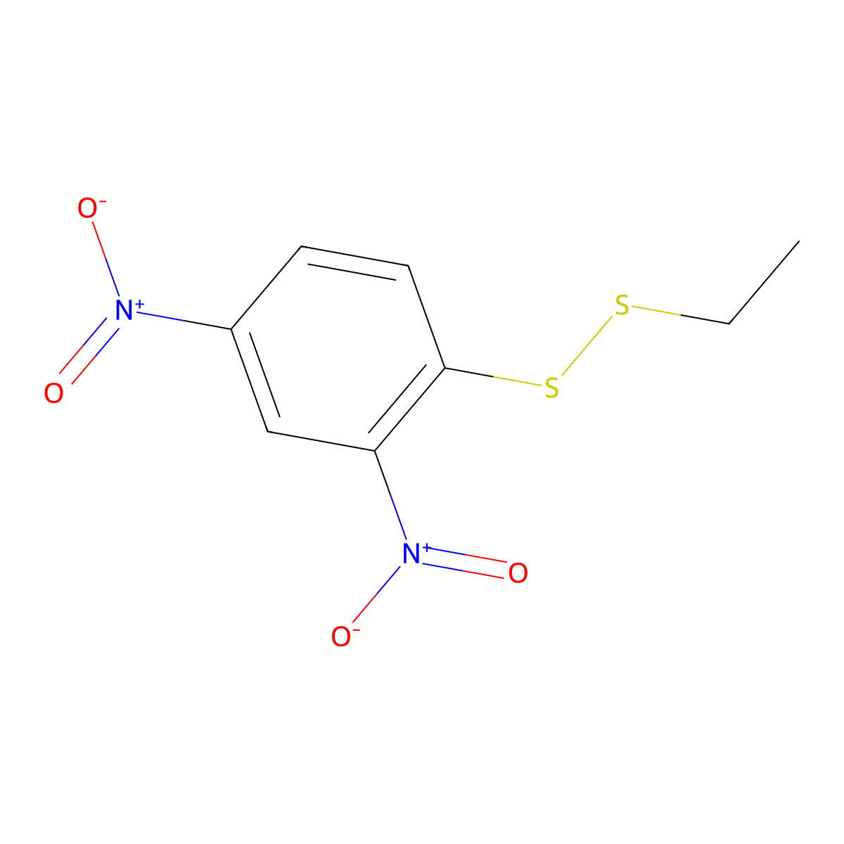 Disulfide, 2,4-dinitrophenyl ethyl molecular structure, CAS 22057-41-6