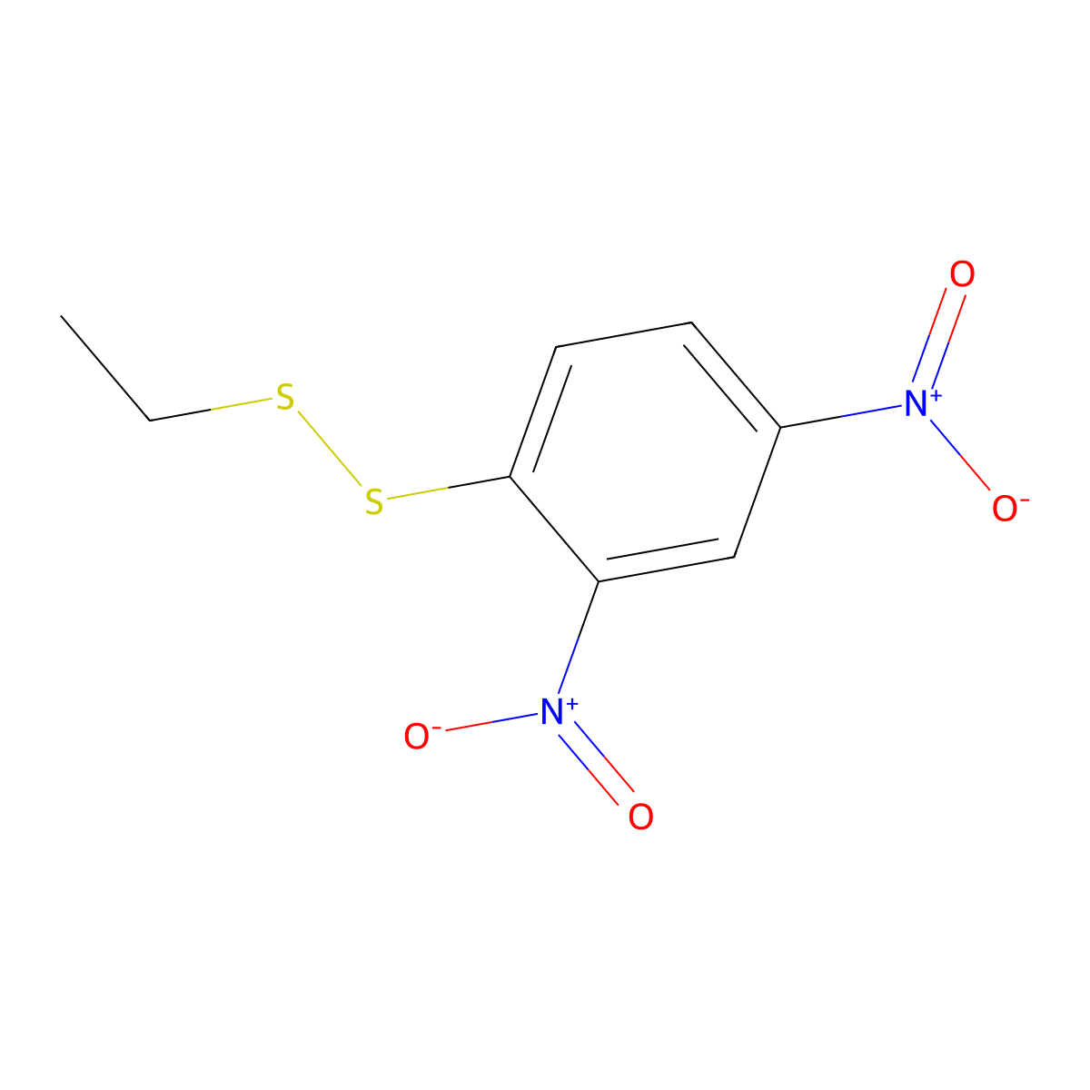 Disulfide, 2,4-dinitrophenyl ethyl molecular structure, CAS 22057-41-6
