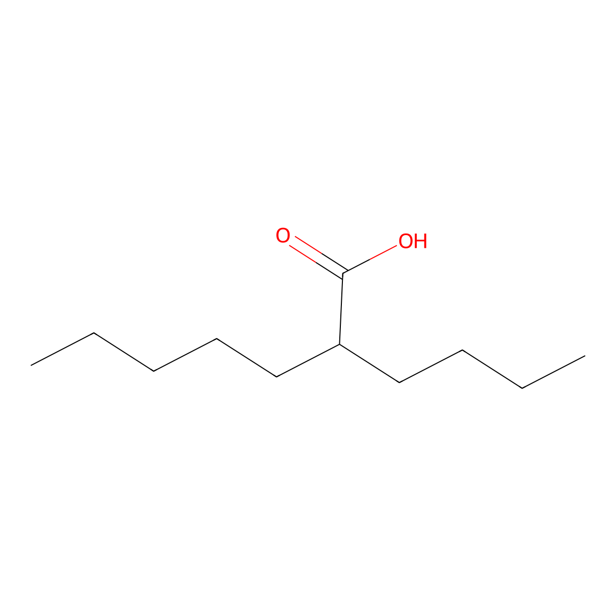 2-Butylheptanoic acid molecular structure, CAS 22058-70-4