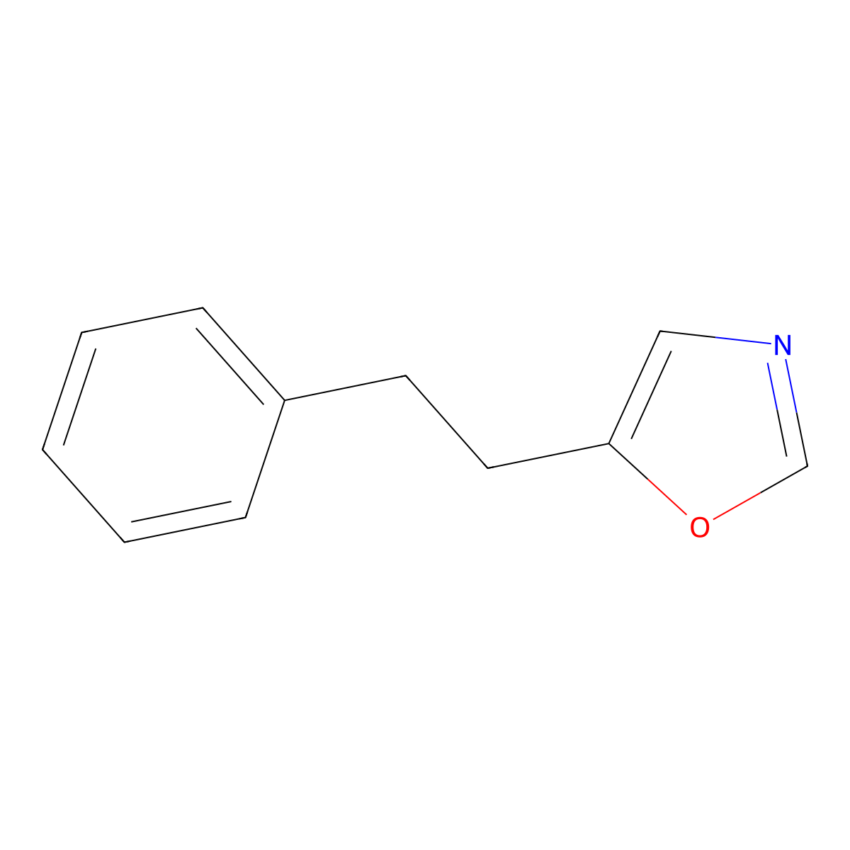 5-Phenethyloxazole molecular structure, CAS 220580-60-9