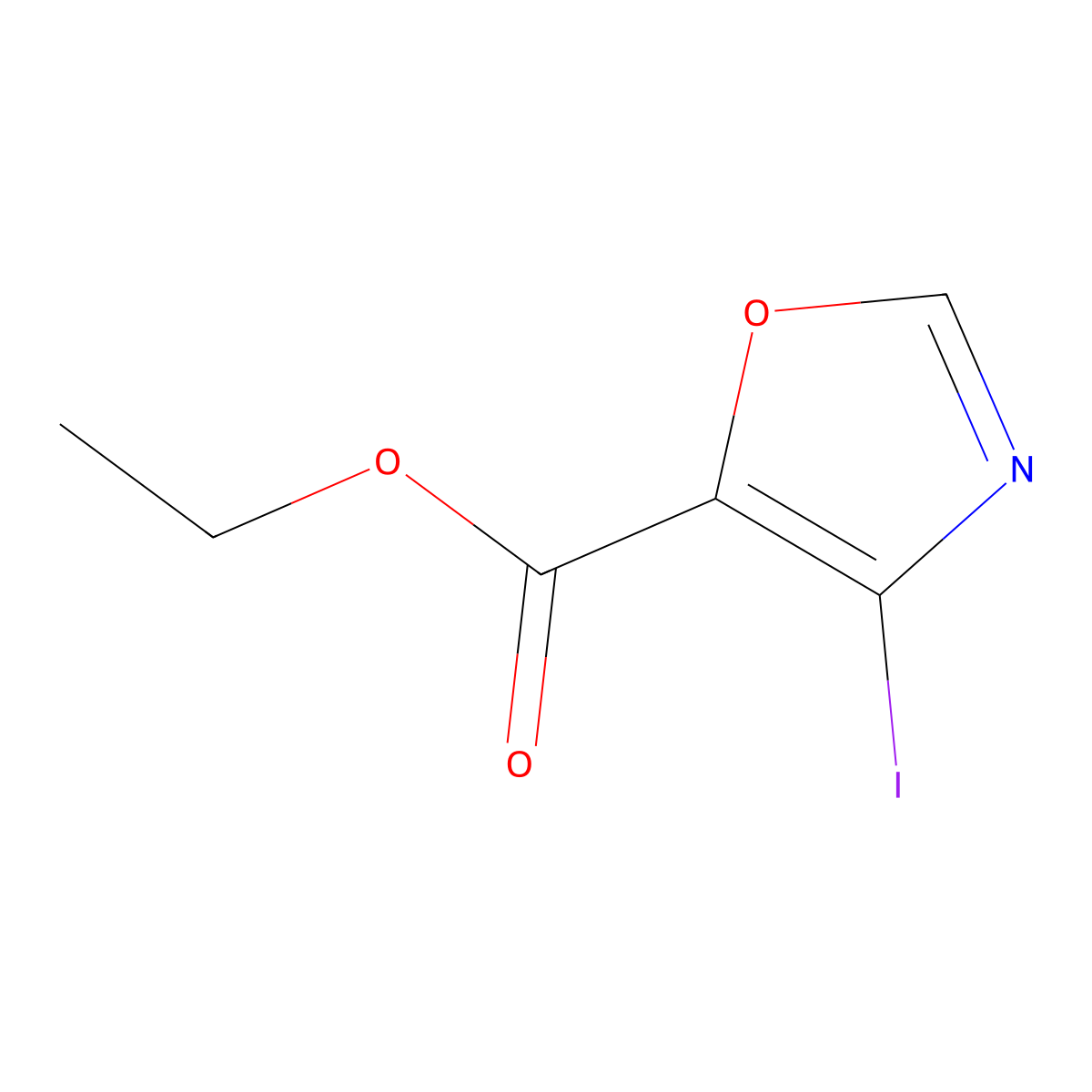 Ethyl 4-iodooxazole-5-carboxylate molecular structure, CAS 220580-92-7