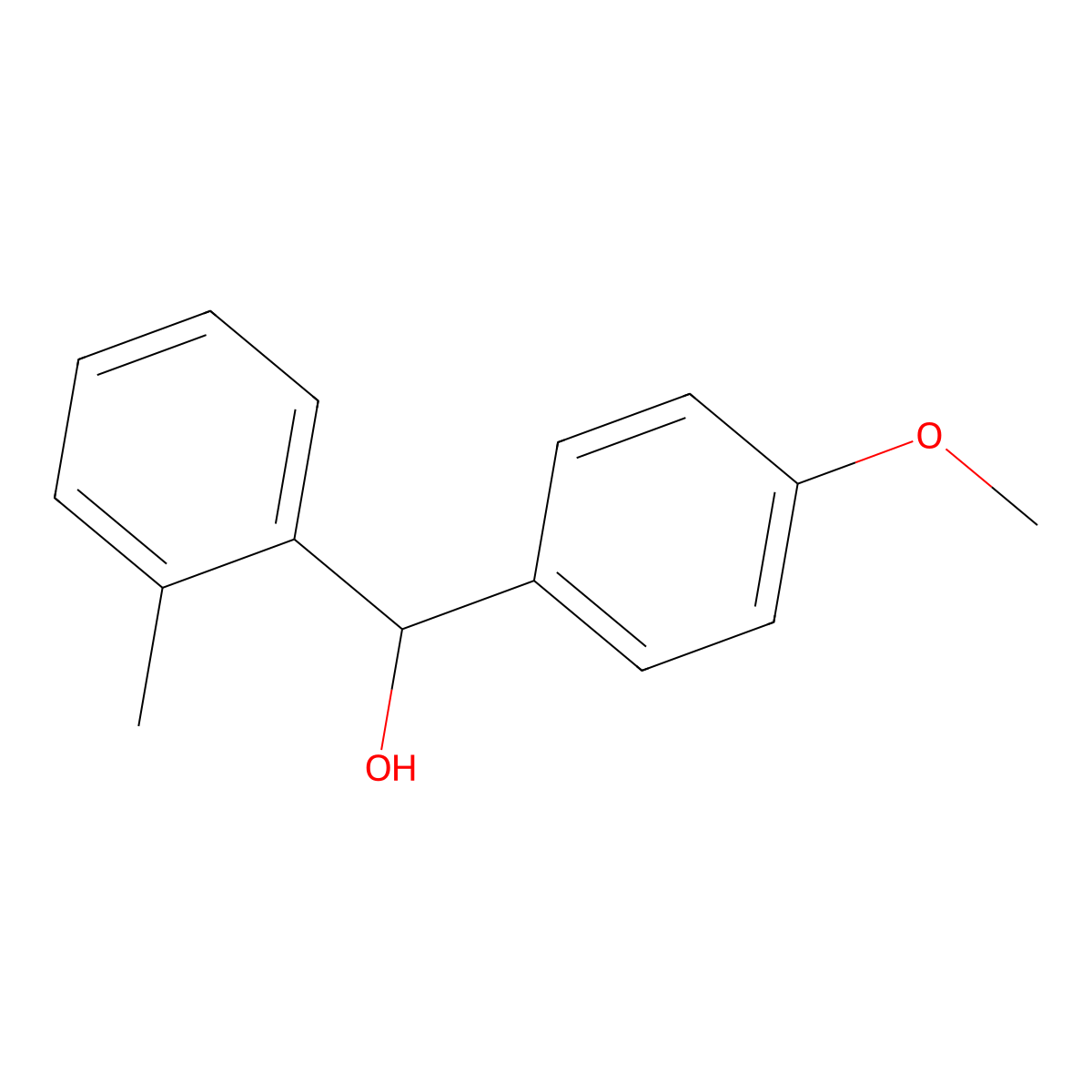 4-Methoxy-alpha-(2-methylphenyl)benzenemethanol molecular structure, CAS 220583-41-5