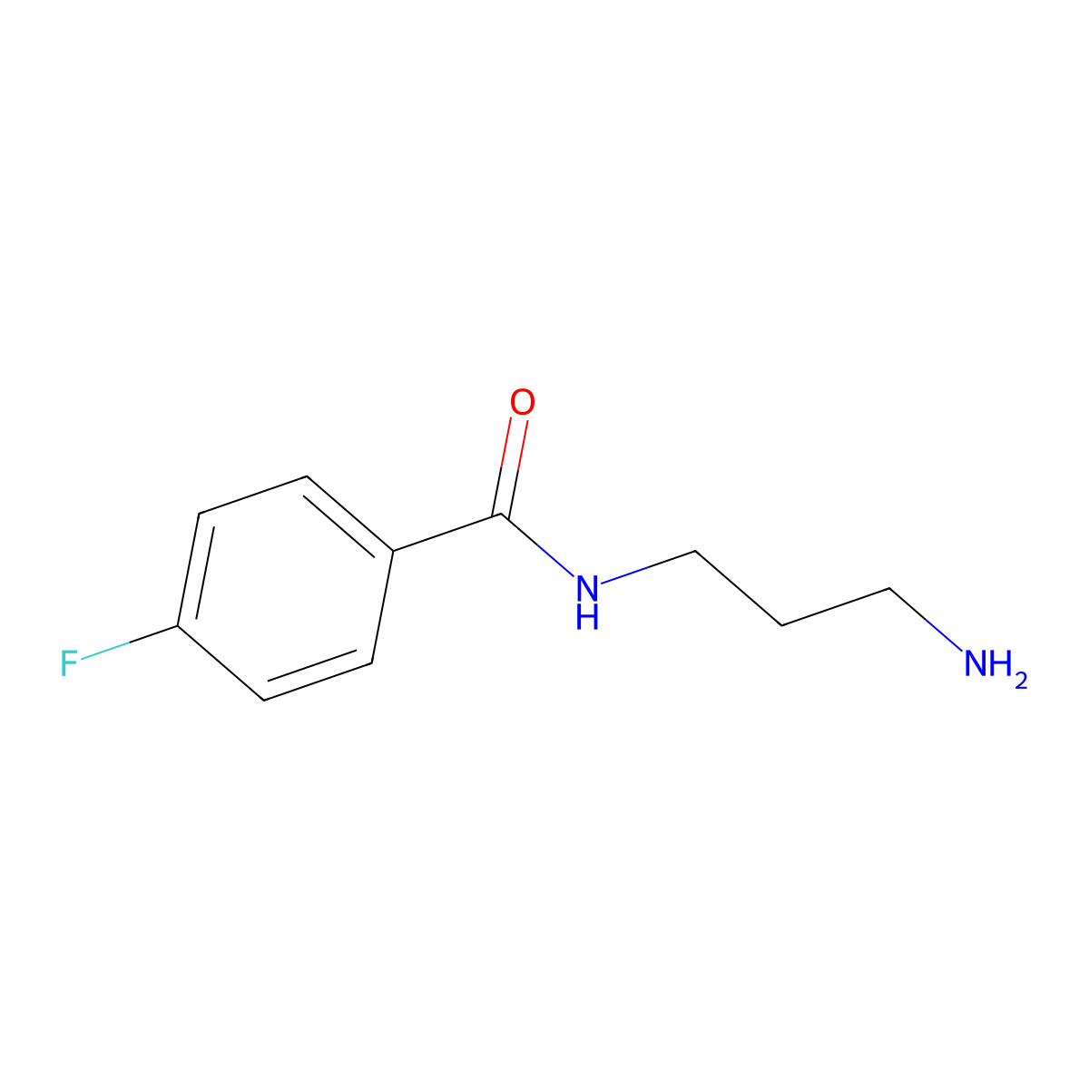 N-(3-aminopropyl)-4-fluorobenzamide molecular structure, CAS 220586-07-2