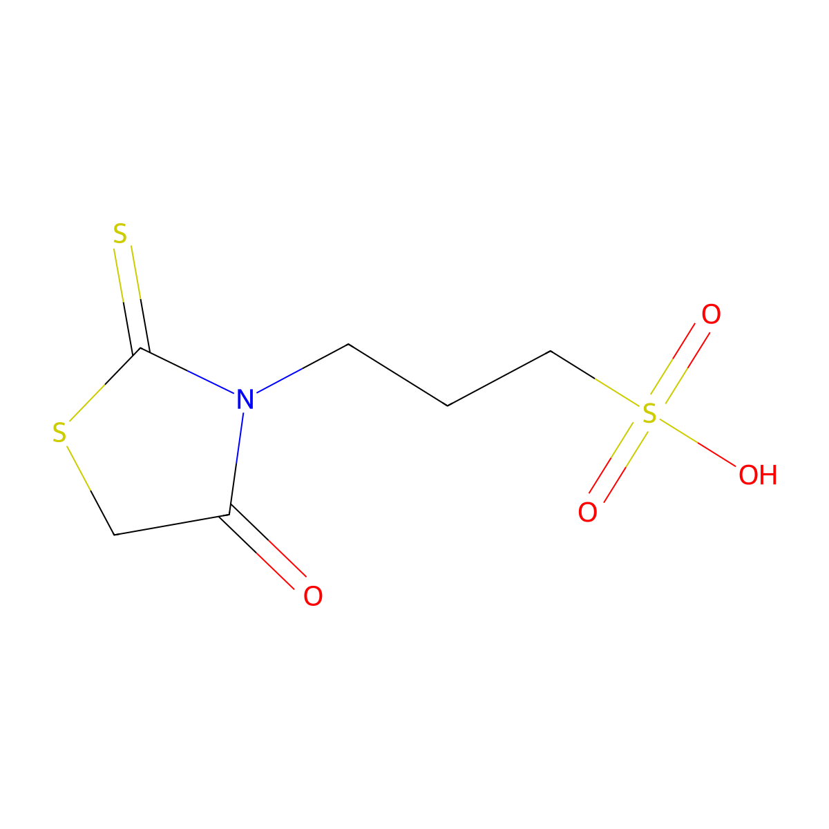 3-(4-Oxo-2-thioxo-3-thiazolidinyl)propane-1-sulfonic Acid molecular structure, CAS 2205882-54-6
