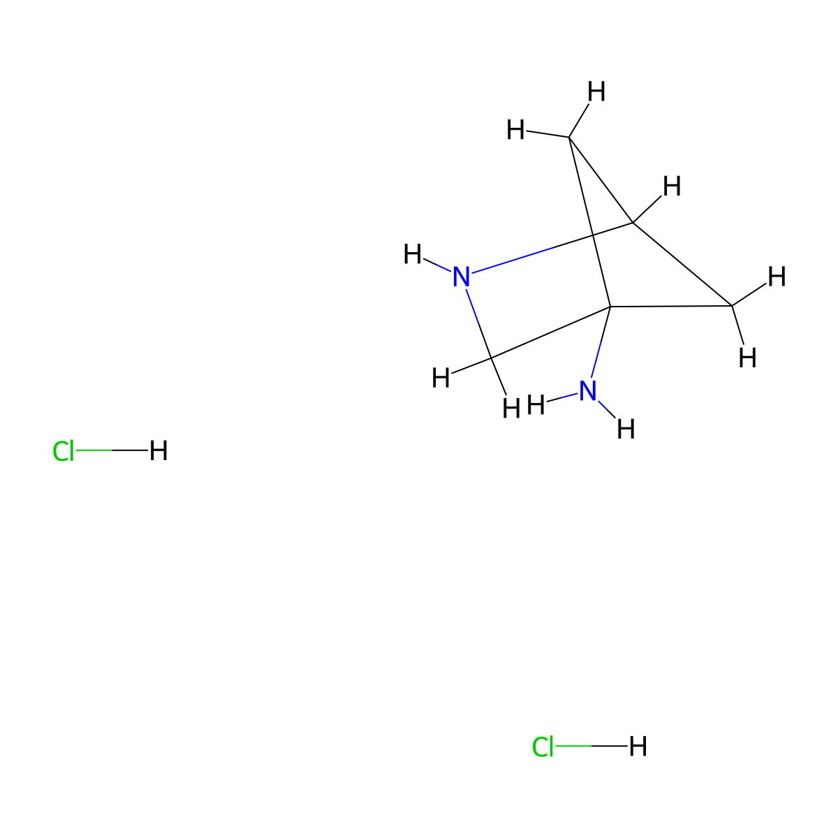 2-Azabicyclo[2.1.1]hexan-4-amine dihydrochloride molecular structure, CAS 220593-82-8