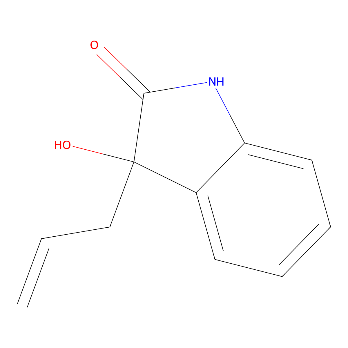 3-Allyl-3-hydroxy-1,3-dihydro-indol-2-one molecular structure, CAS 220598-39-0