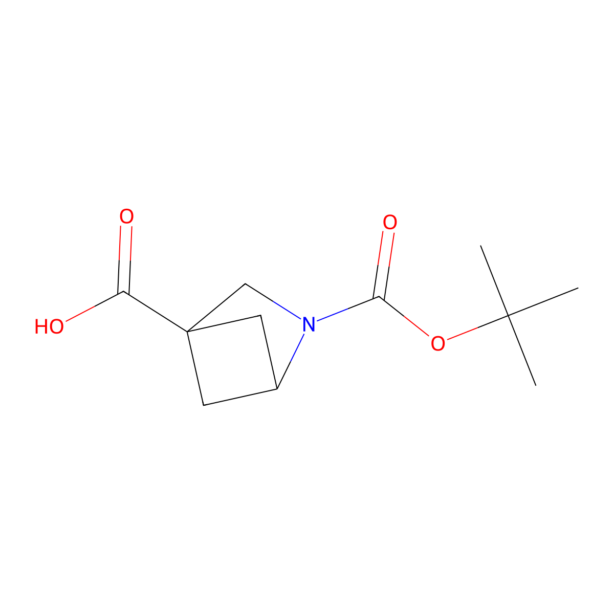 2-[(Tert-butoxy)carbonyl]-2-azabicyclo[2.1.1]hexane-4-carboxylic acid molecular structure, CAS 220598-45-8
