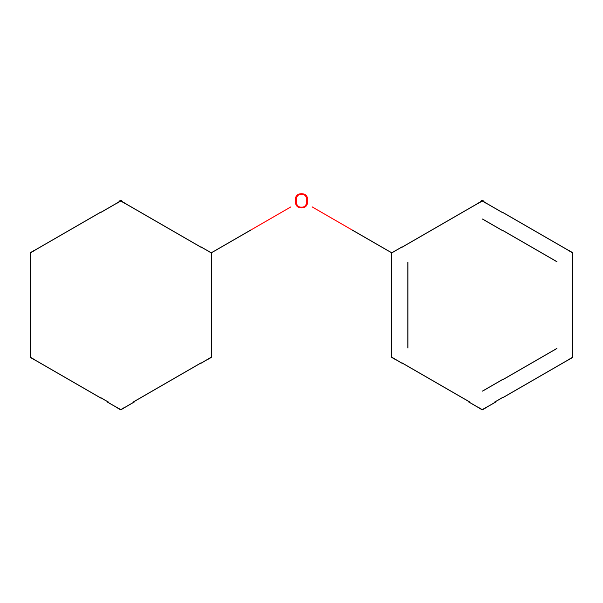 Benzene, (cyclohexyloxy)- molecular structure, CAS 2206-38-4