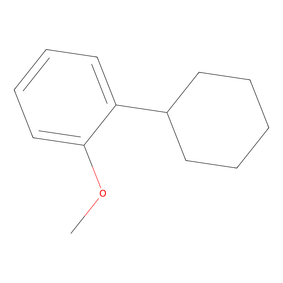2-Cyclohexylanisole molecular structure, CAS 2206-48-6
