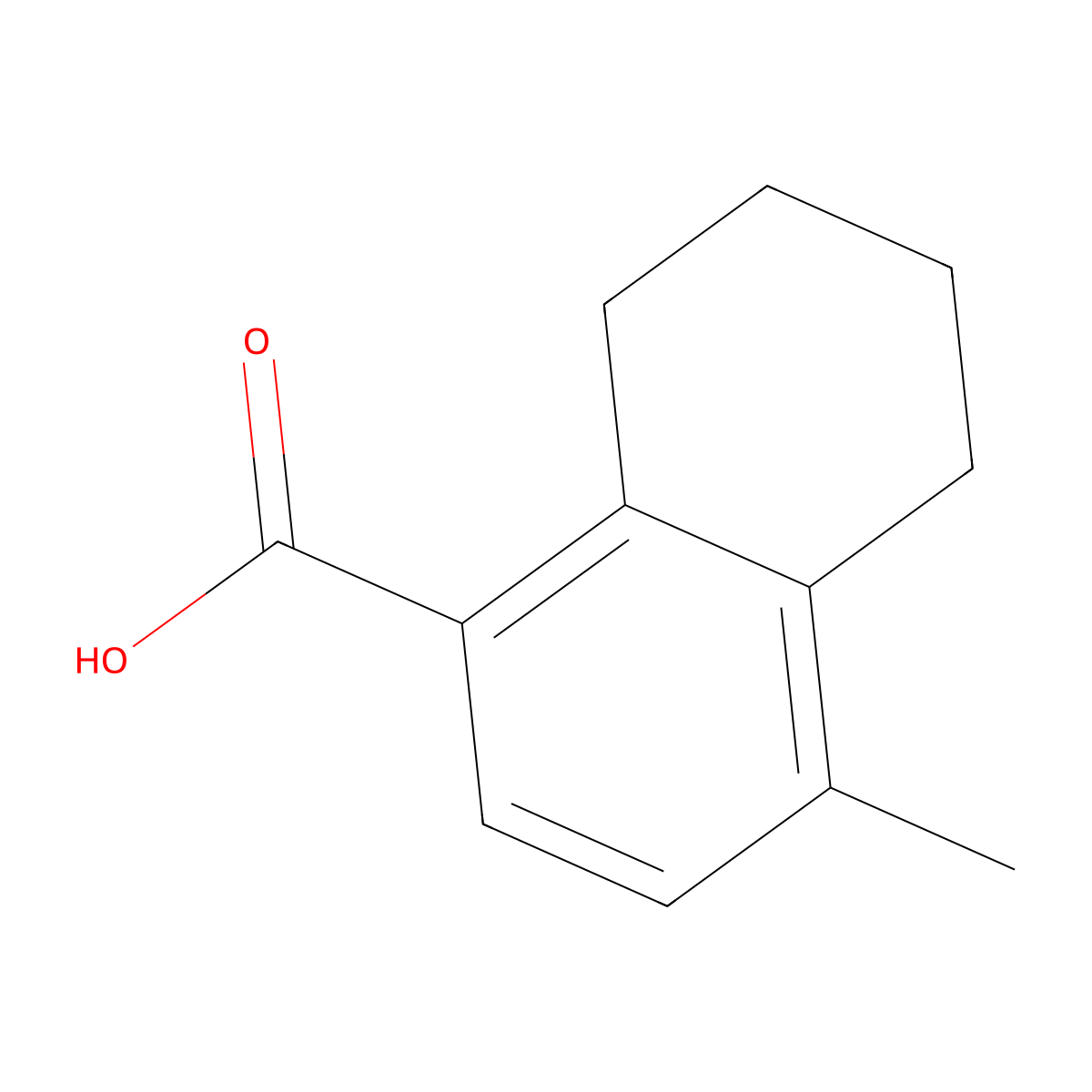 4-Methyl-5,6,7,8-tetrahydronaphthalene-1-carboxylic acid molecular structure, CAS 2206-74-8