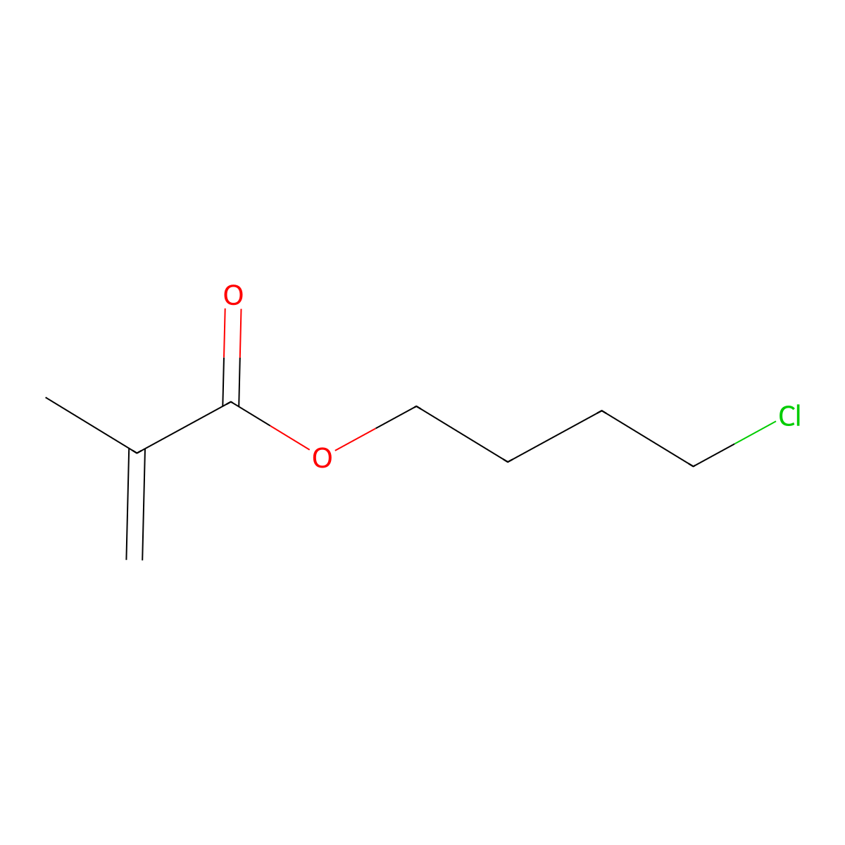 4-Chlorobutyl 2-methylprop-2-enoate molecular structure, CAS 2206-88-4