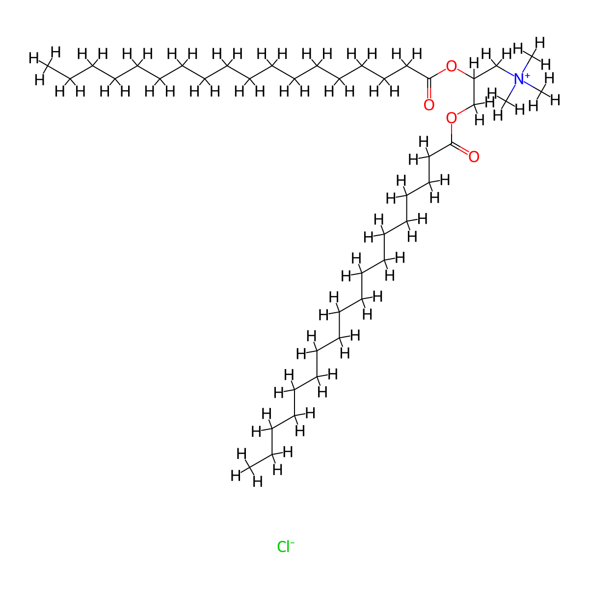 N,N,N-trimethyl-2,3-bis(stearoyloxy)propylammonium chloride molecular structure, CAS 220609-41-6