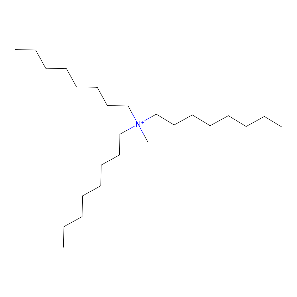 Methyltricaprylylammonium molecular structure, CAS 22061-11-6