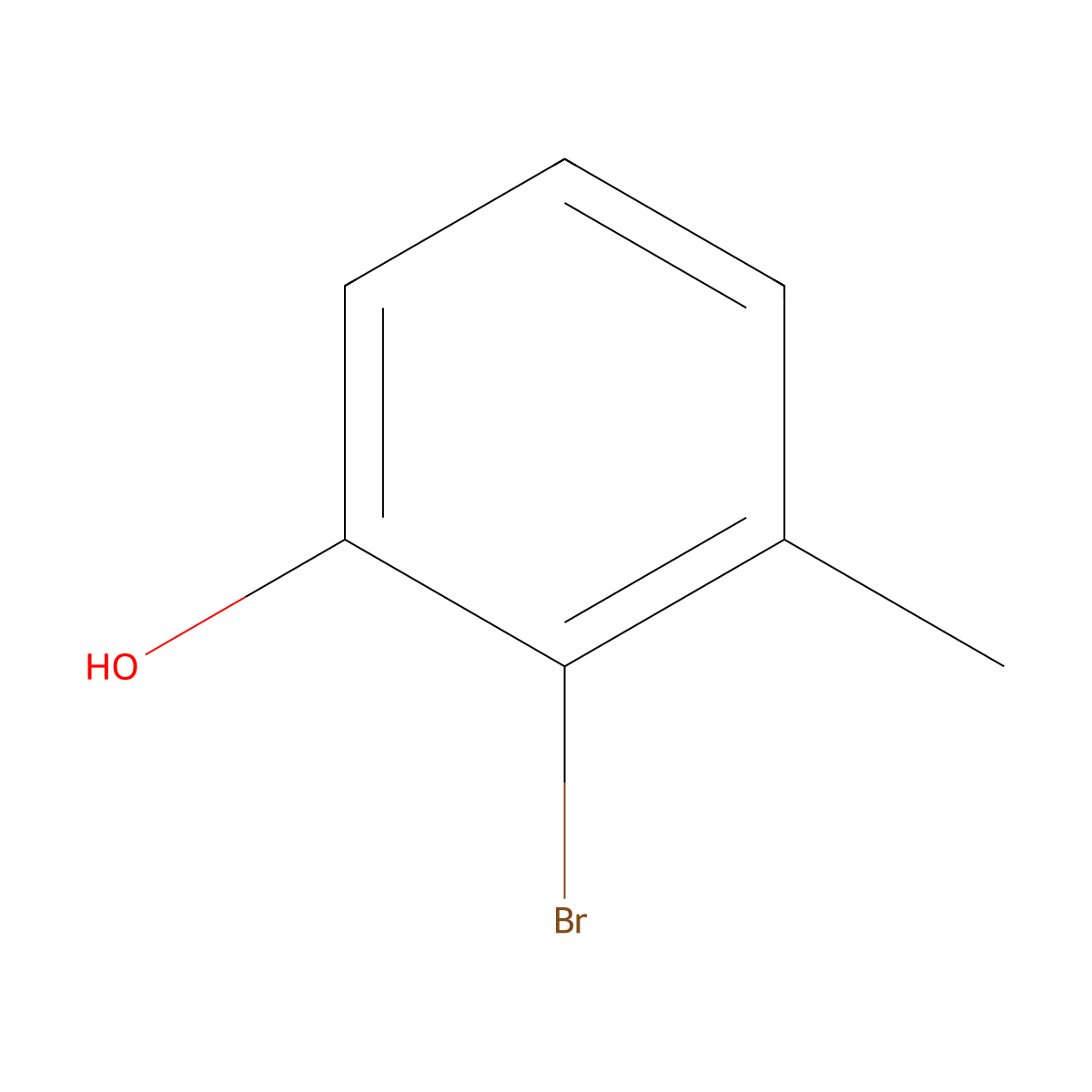2-Bromo-3-methylphenol molecular structure, CAS 22061-78-5