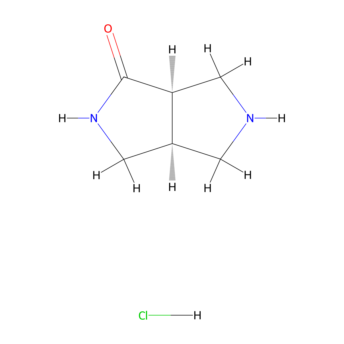 rac-(3aR,6aS)-octahydropyrrolo[3,4-c]pyrrol-1-one hydrochloride molecular structure, CAS 2206134-91-8