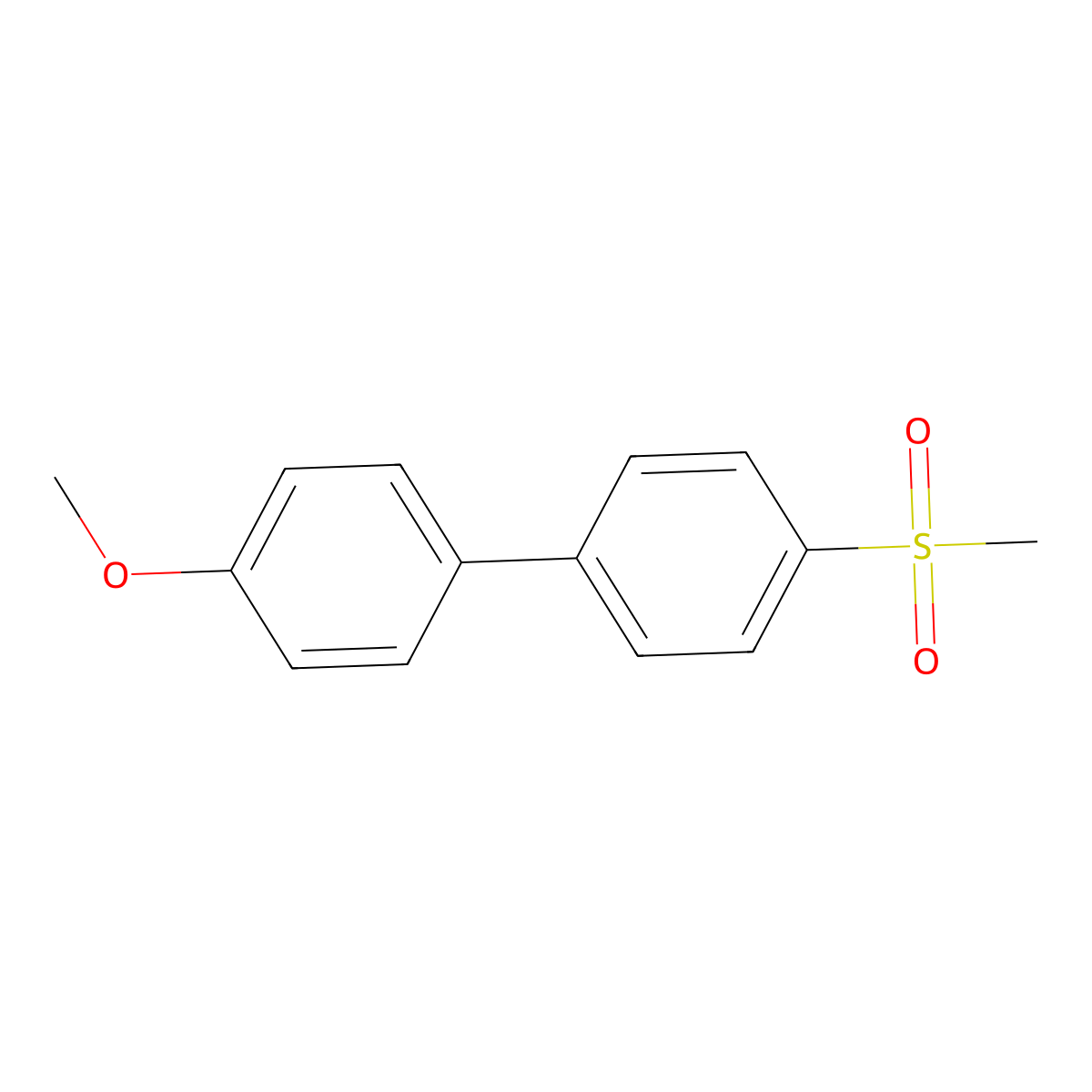 4-Methoxy-4'-(methylsulfonyl)-1,1'-biphenyl molecular structure, CAS 220615-87-2