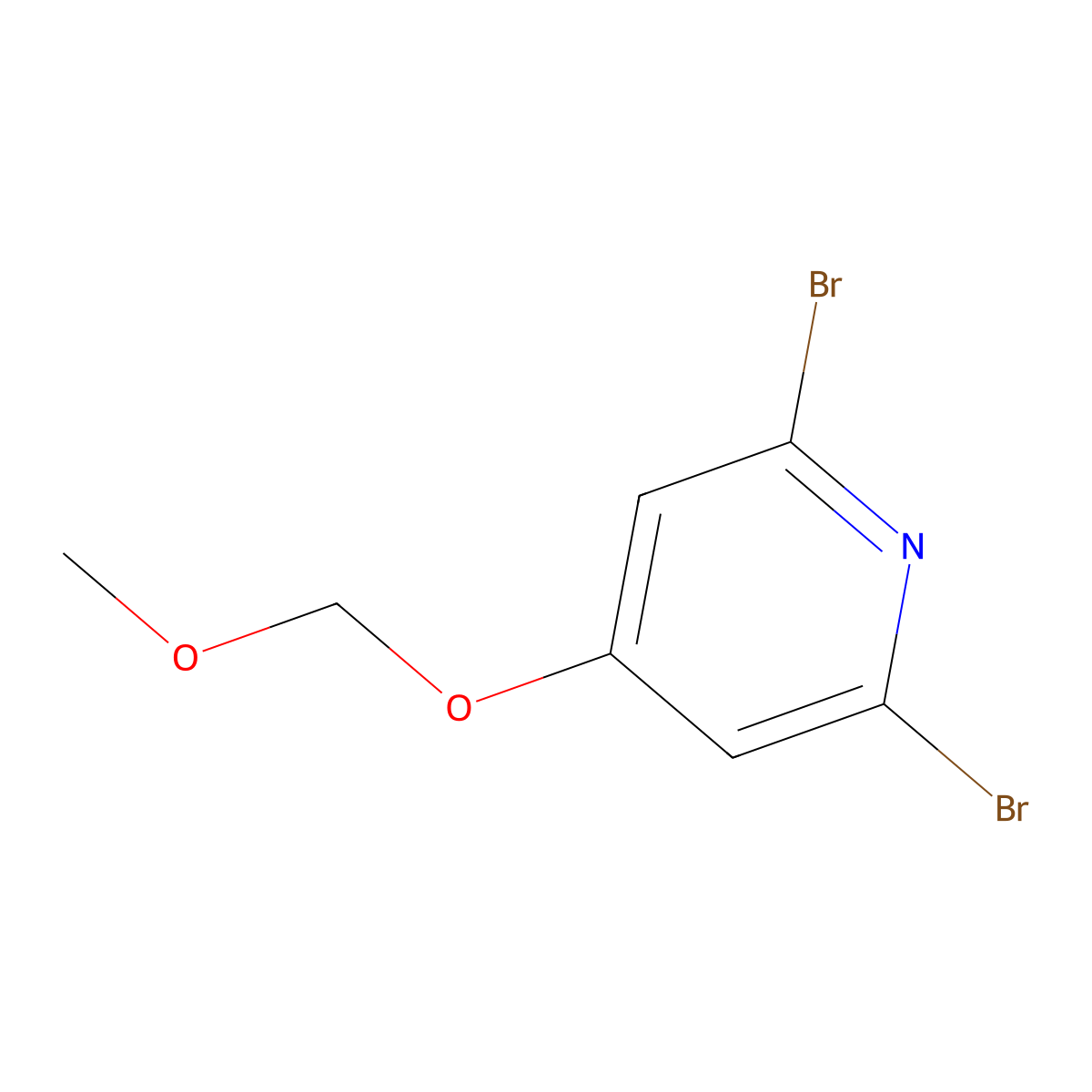 2,6-Dibromo-4-(methoxymethoxy)pyridine molecular structure, CAS 220616-69-3