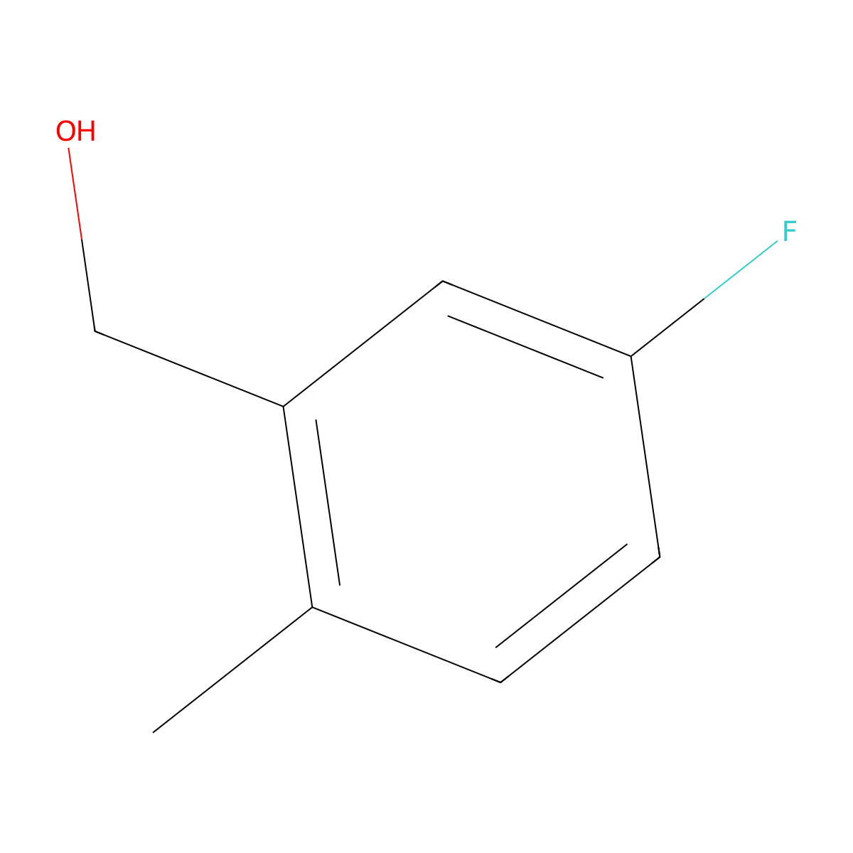 5-Fluoro-2-methylbenzyl alcohol molecular structure, CAS 22062-54-0