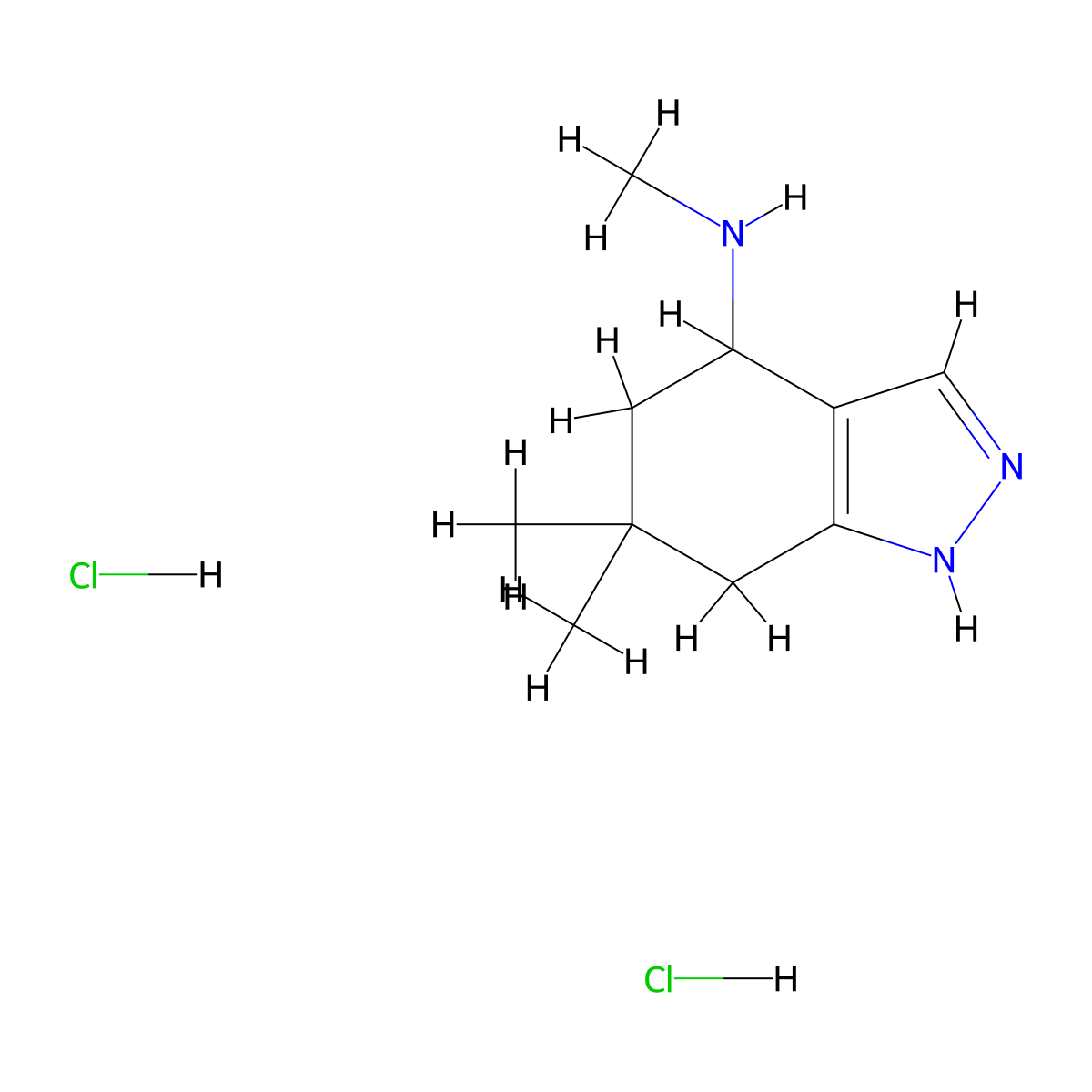 N,6,6-Trimethyl-4,5,6,7-tetrahydro-2H-indazol-4-amine dihydrochloride molecular structure, CAS 2206243-13-0
