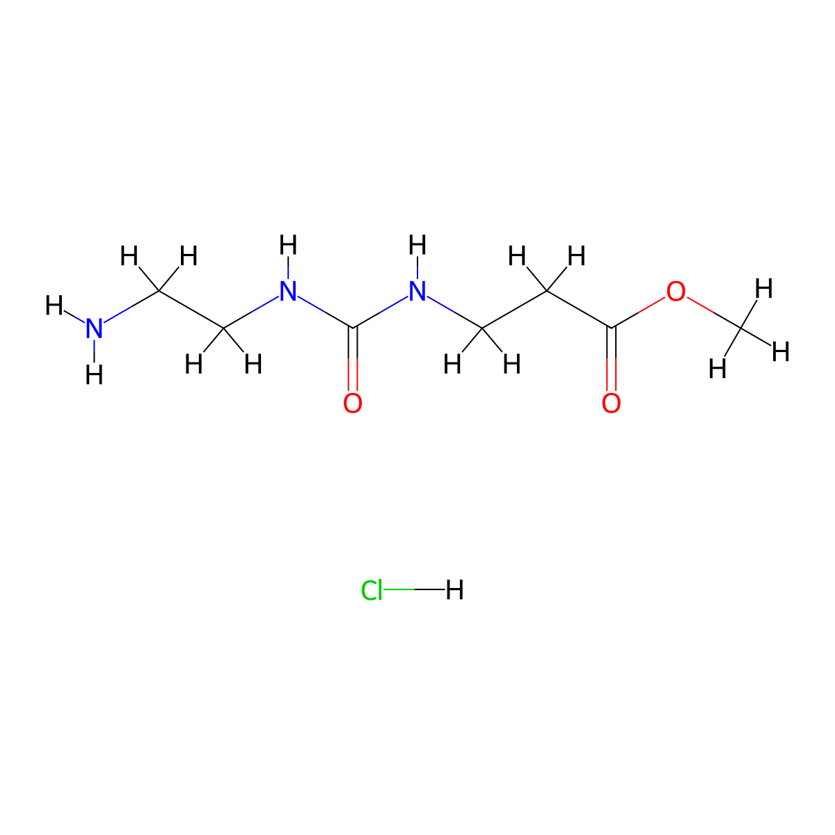 3-[3-(2-Amino-ethyl)-ureido]-propionic acid methyl ester hydrochloride molecular structure, CAS 2206244-11-1