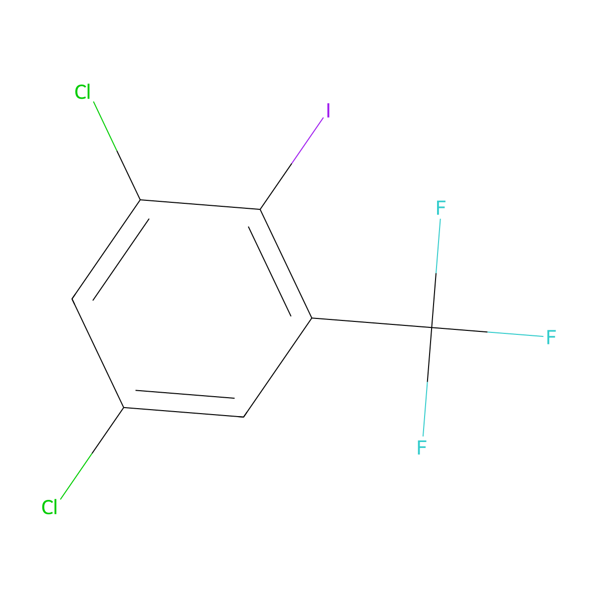 1,5-Dichloro-2-iodo-3-(trifluoromethyl)benzene molecular structure, CAS 2206265-04-3