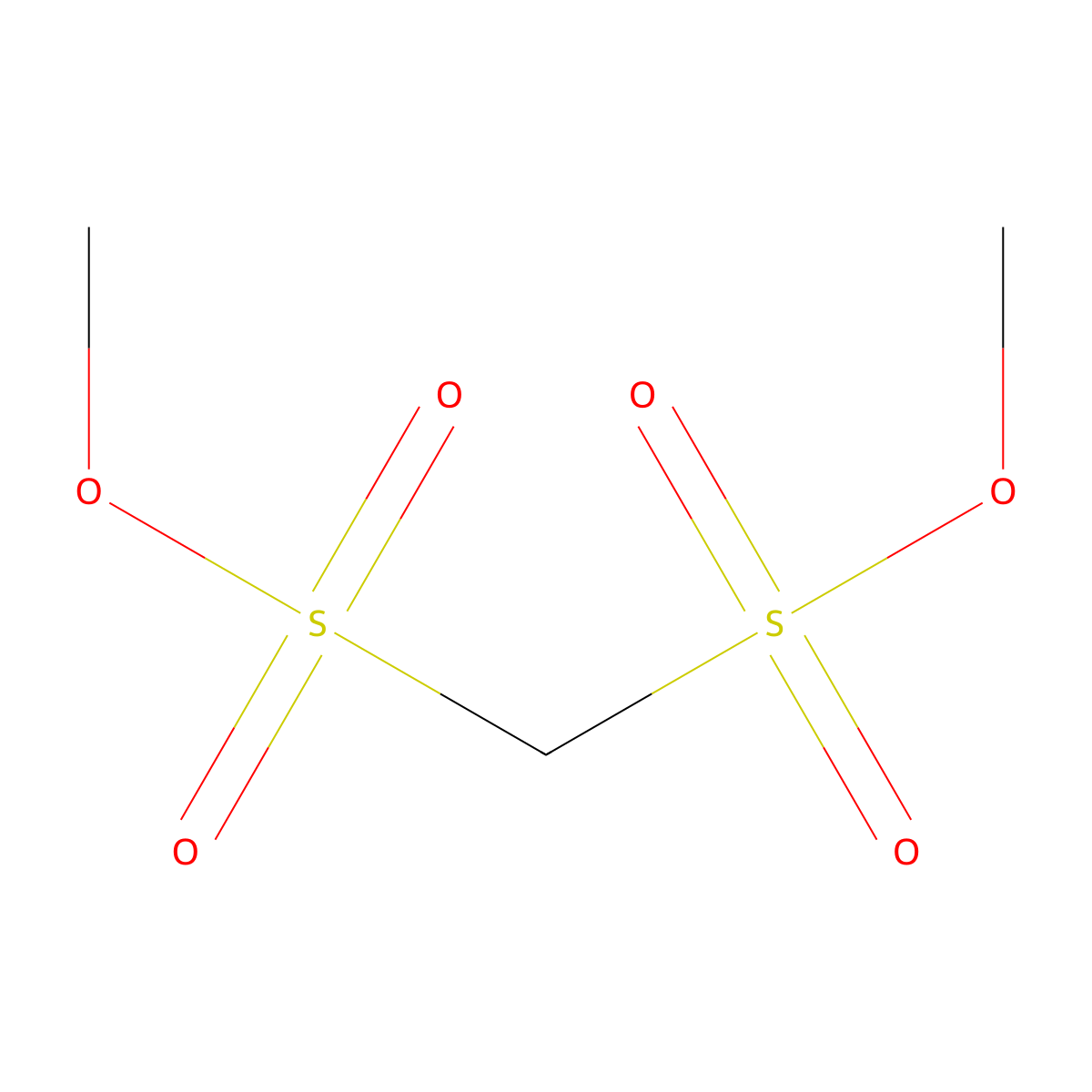 Dimethyl methanedisulfonate molecular structure, CAS 22063-28-1