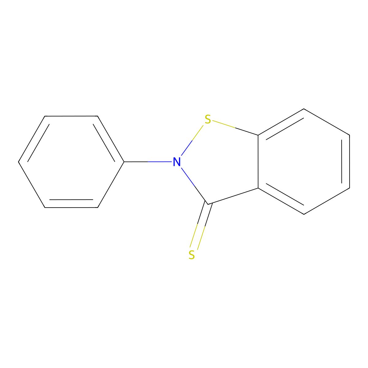 2-Phenyl-benzo[d]isothiazole-3-thione molecular structure, CAS 22063-61-2