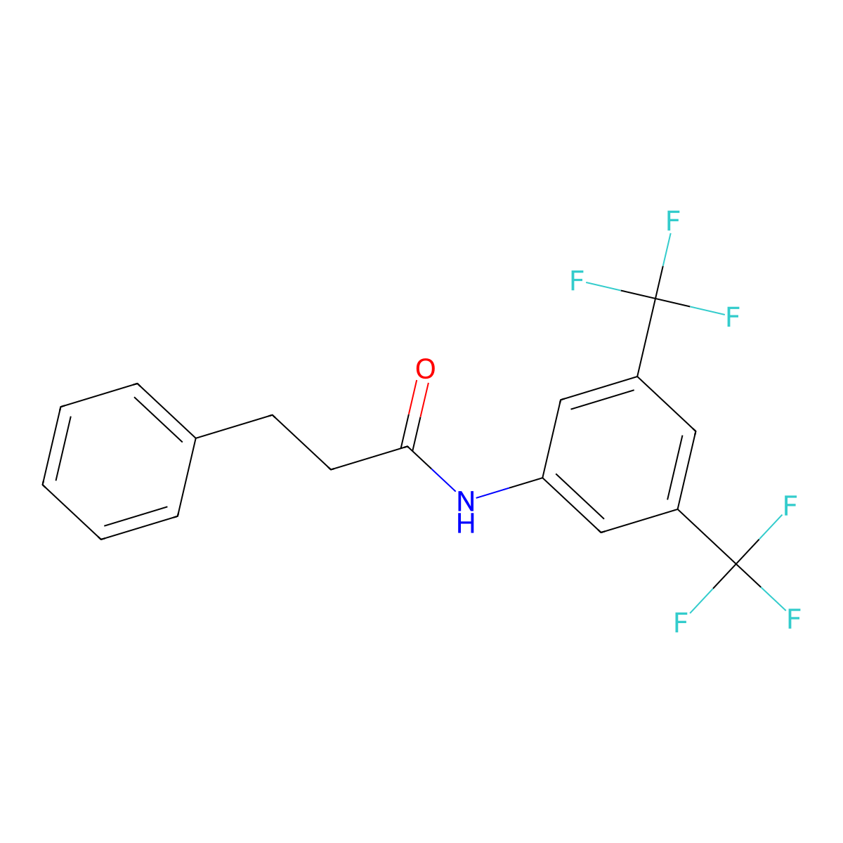 N-[3,5-bis(trifluoromethyl)phenyl]-3-phenylpropanamide molecular structure, CAS 220634-89-9