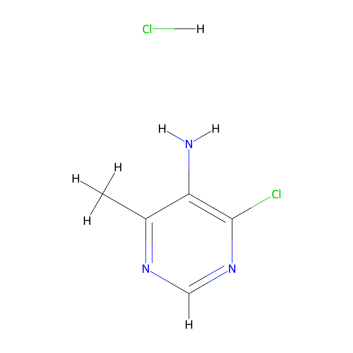 4-Chloro-6-methylpyrimidin-5-amine hydrochloride molecular structure, CAS 2206364-83-0