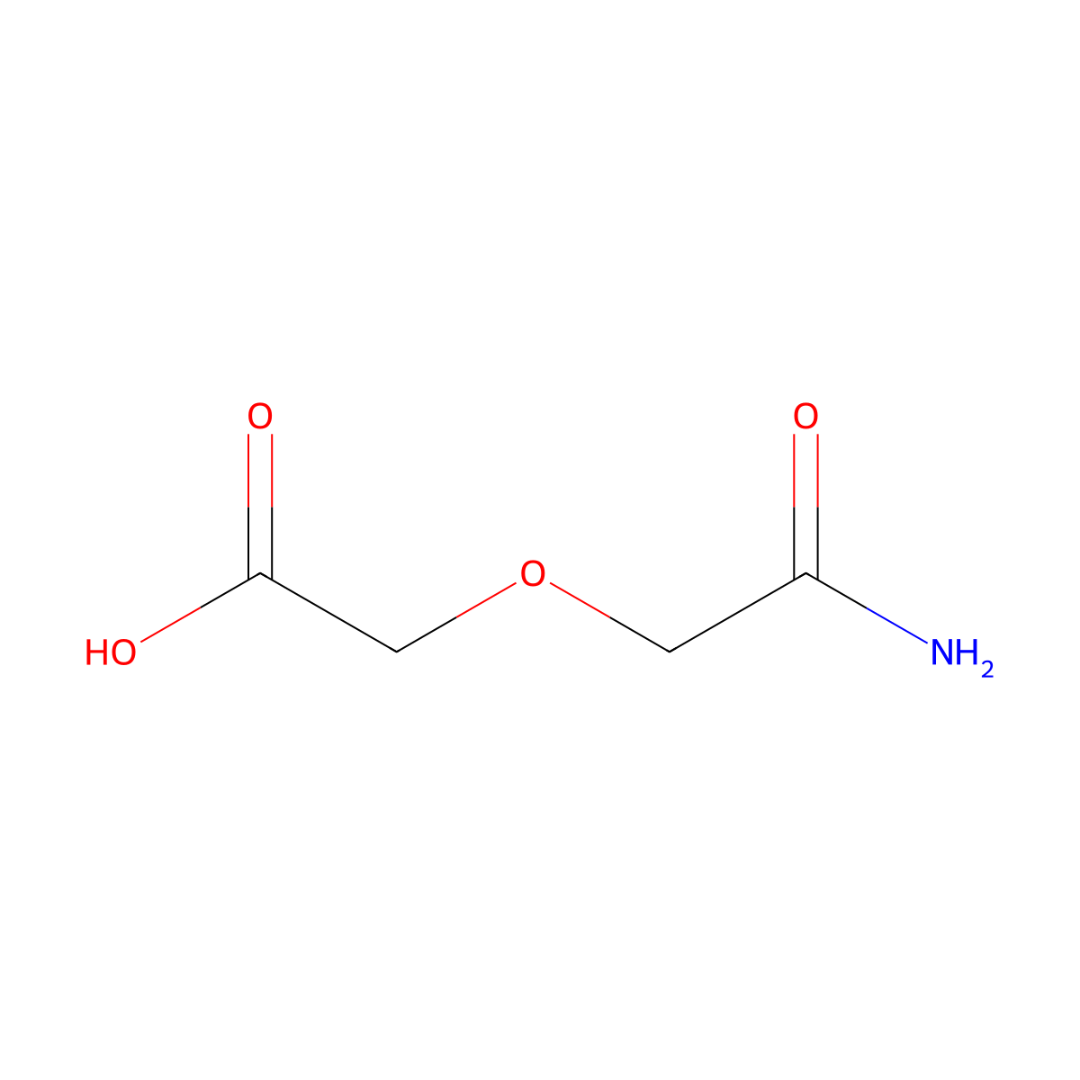 (2-Amino-2-oxoethoxy)acetic acid molecular structure, CAS 22064-40-0