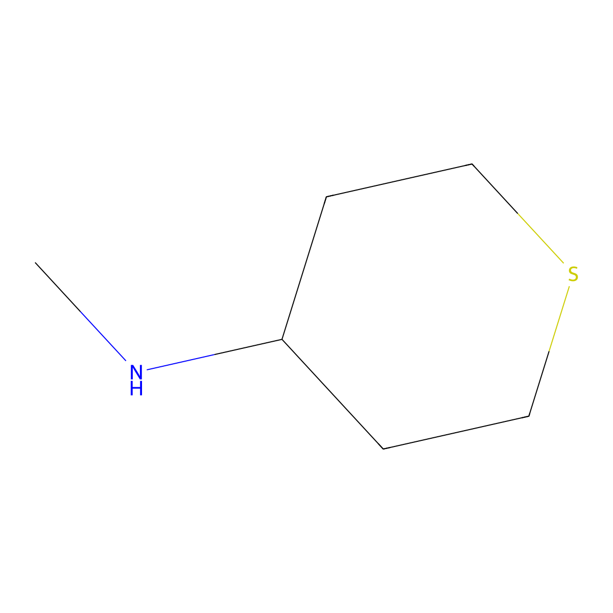 N-methyltetrahydro-2H-thiopyran-4-amine molecular structure, CAS 220640-14-2