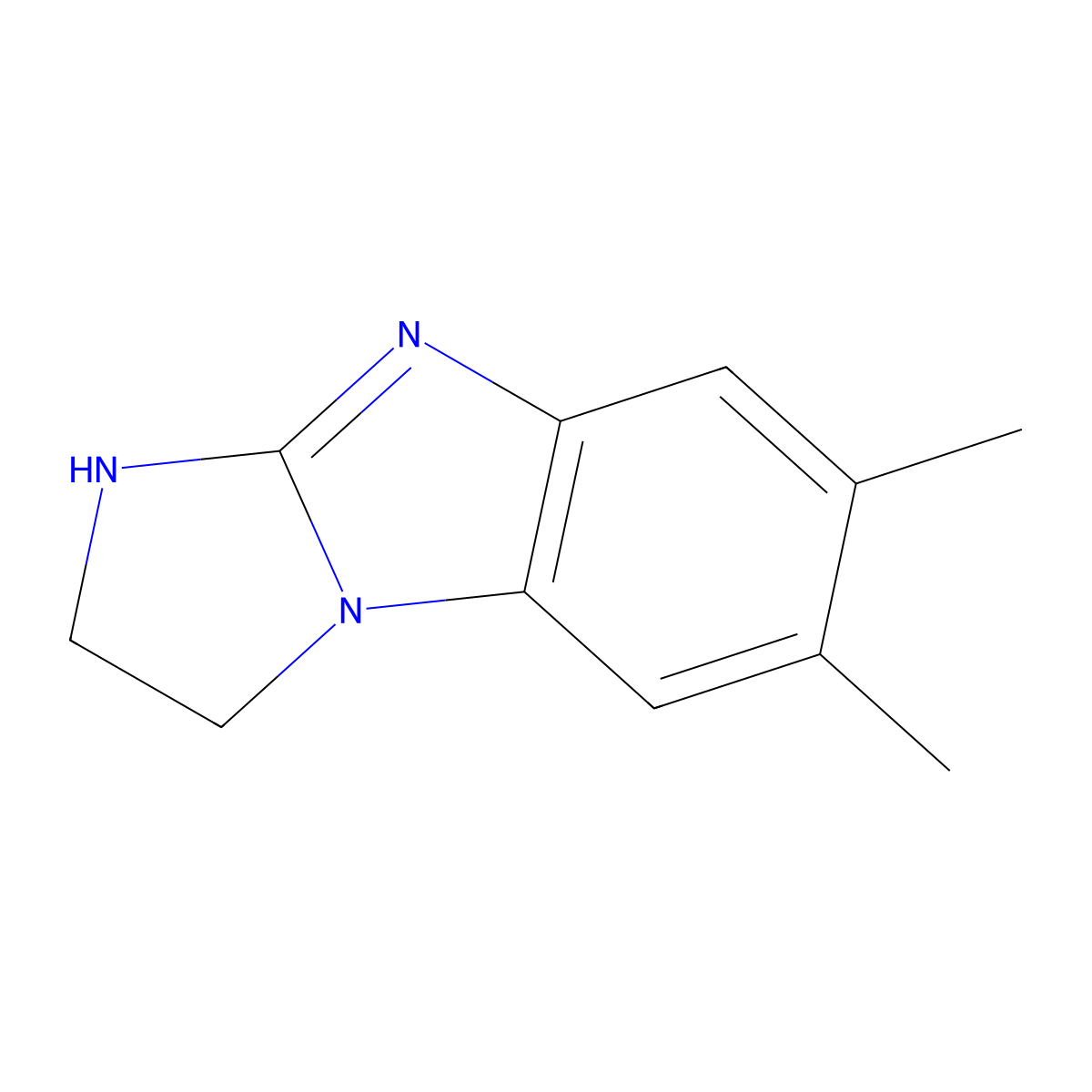 6,7-dimethyl-2,3-dihydro-1H-imidazo[1,2-a]benzimidazole molecular structure, CAS 220649-10-5