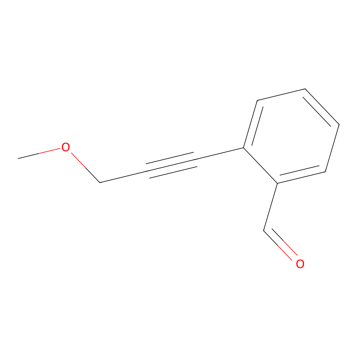 2-(3-Methoxyprop-1-ynyl)benzaldehyde molecular structure, CAS 220649-65-0
