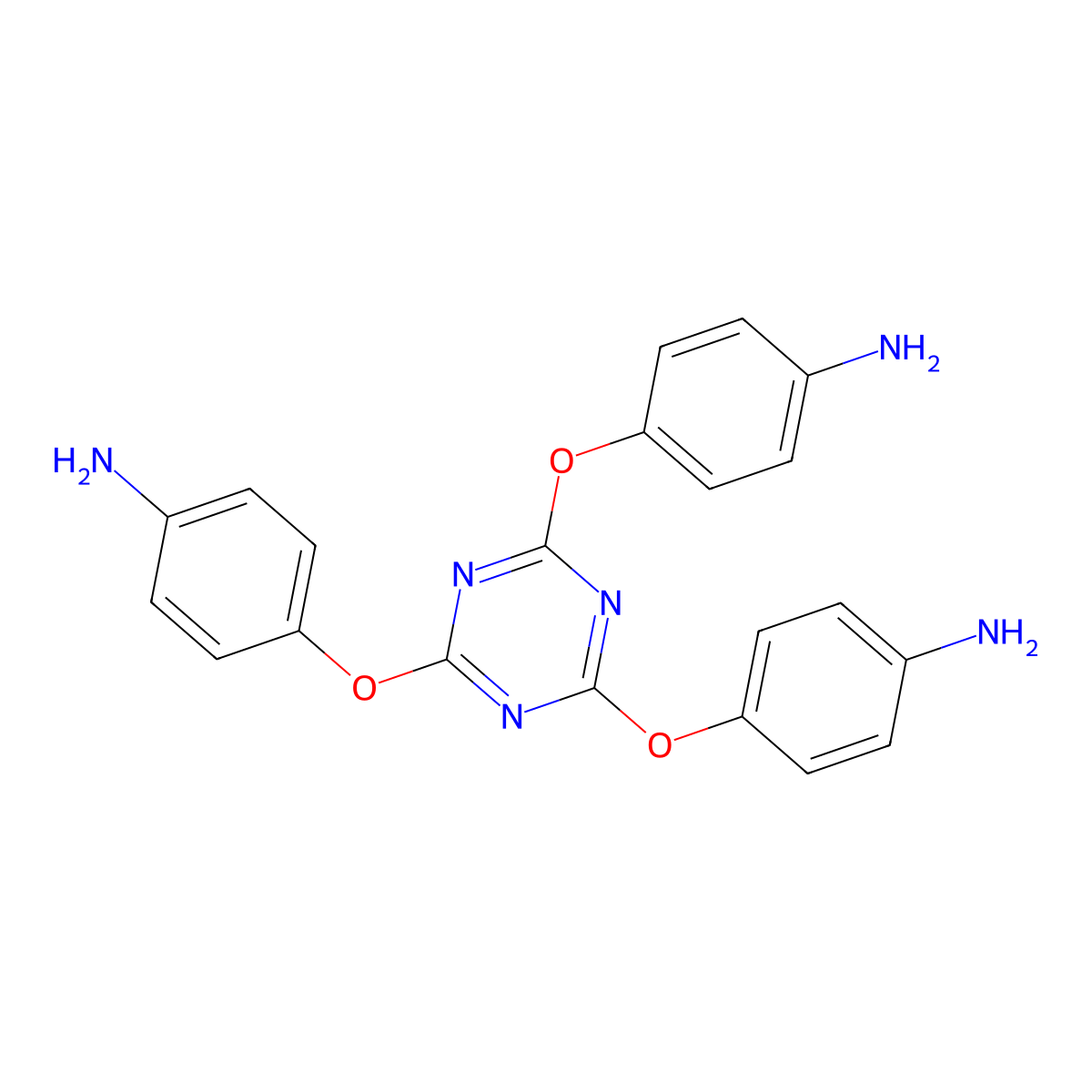 4,4',4''-((1,3,5-Triazine-2,4,6-triyl)tris(oxy))trianiline molecular structure, CAS 22065-34-5