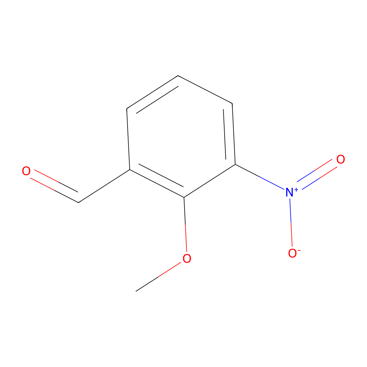 2-Methoxy-3-nitrobenzaldehyde molecular structure, CAS 22065-49-2