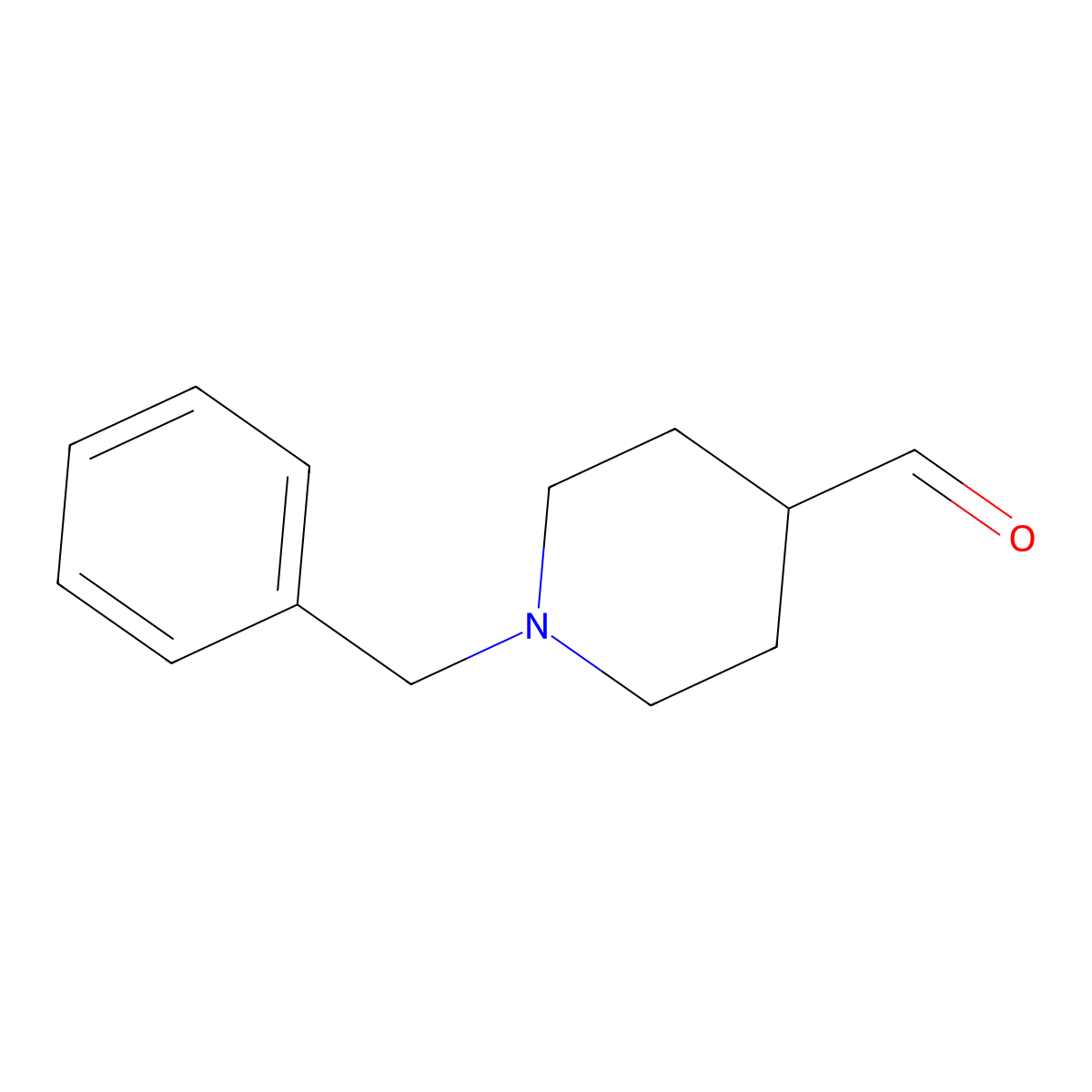 1-Benzylpiperidine-4-carbaldehyde molecular structure, CAS 22065-85-6