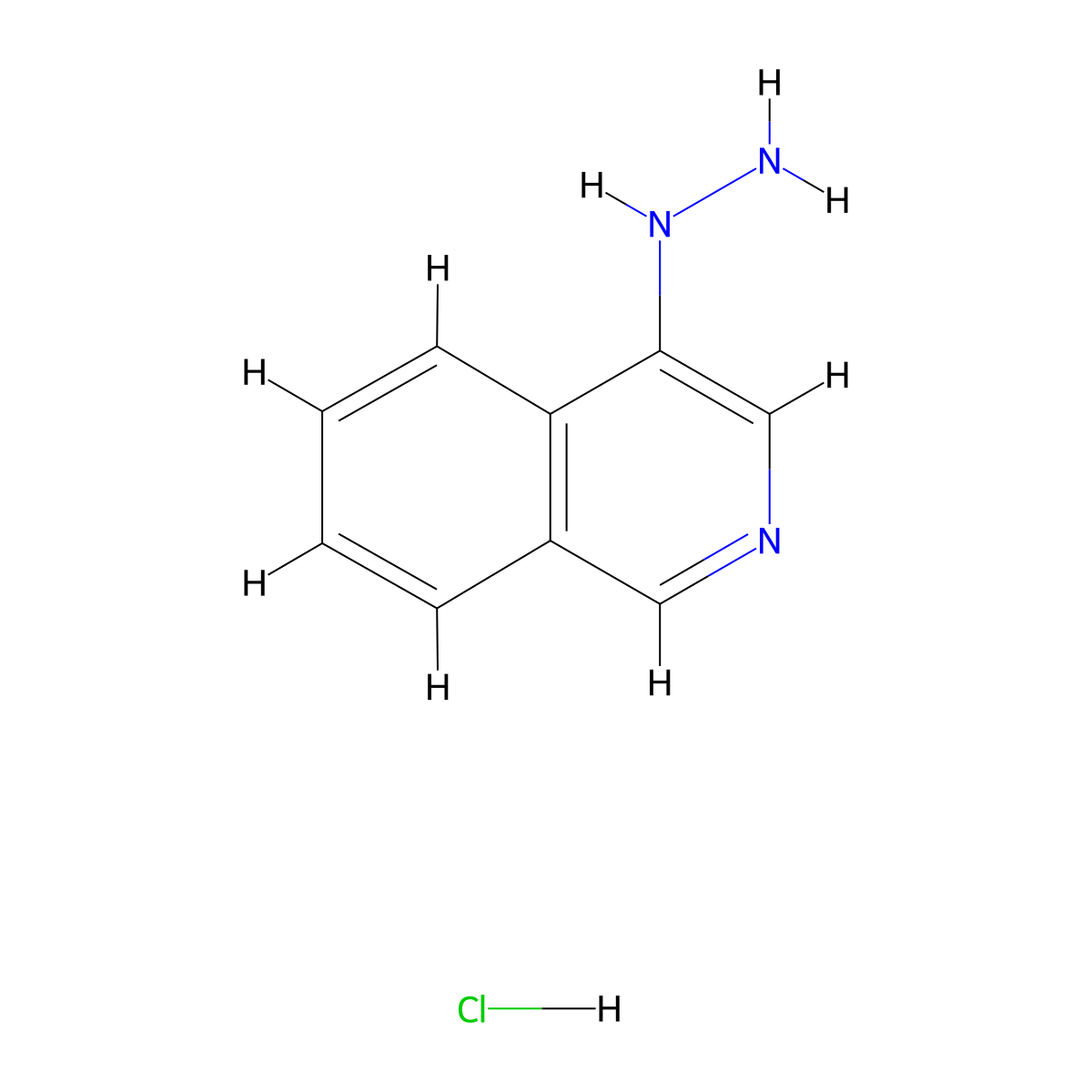 4-Hydrazinylisoquinoline hydrochloride molecular structure, CAS 2206509-46-6